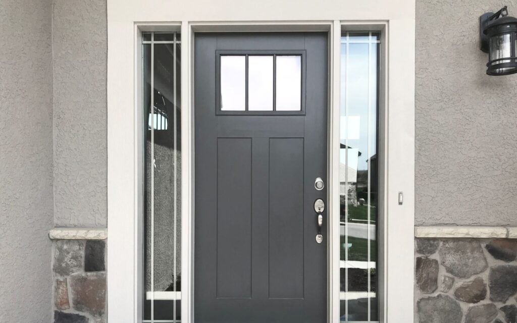 Durable composite door frame